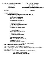 Đề thi học kỳ II môn Ngữ văn Lớp 10 - Đề 4 - Năm học 2016-2017